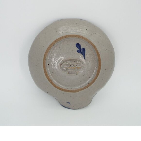 Rowe Pottery Salt Glazed Stoneware Floral Bloom Spoon Rest - Picture 2 of 11